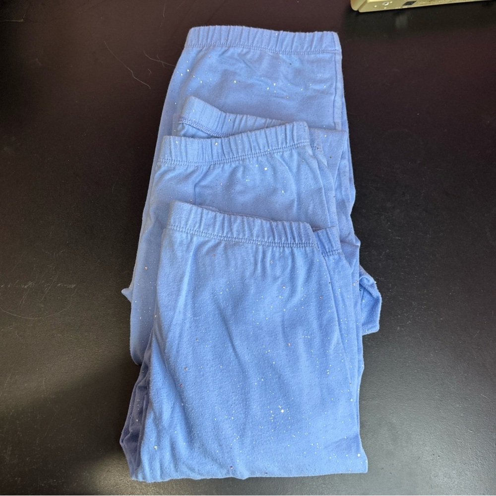 GAP Girls Blue Sparkle Leggings lot of 3 size 14